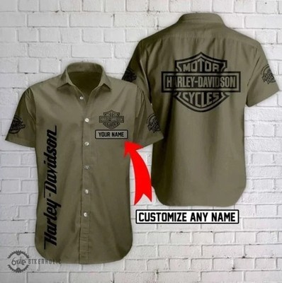 Personalized Harley Motor Racing Davidson Casual Button Down Shirt Unisex Adults
