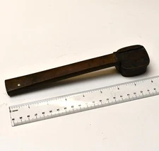 Japanese Brass Yatate Edo Showa Era Portable Calligraphy Set Ink Brush Holder