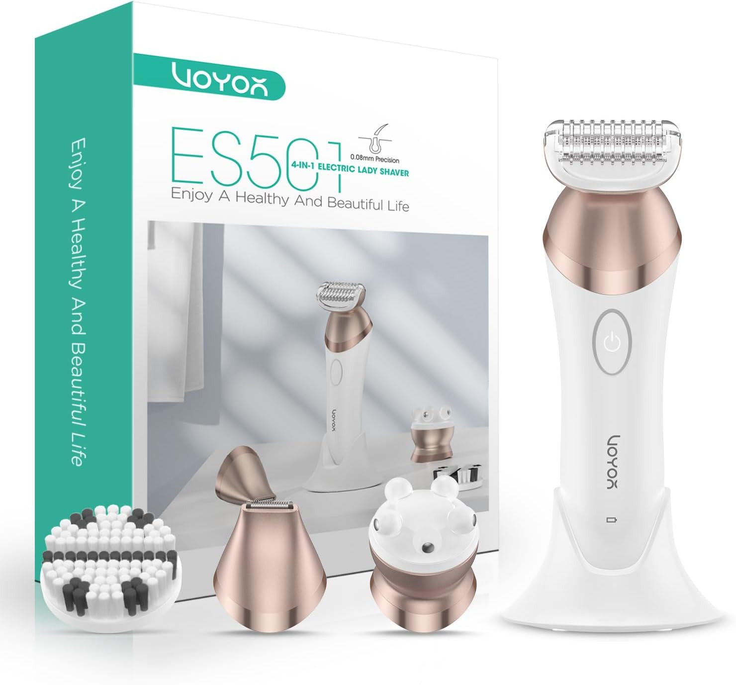 Rasoio Elettrico Donna Premium 4 in 1 - Esperienza di Rasatura Soft