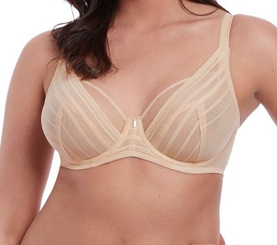 Freya Cameo BH Sand Beige Mesh Gr. 30E Bügel High Apex Plunge 3161 Neu
