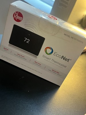 Rheem RETST700SYS EcoNet Smart Thermostat - Black - Open Box, Works Perfectly! 