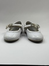 Rachel Shoes Evelyn Girls White Dress Shoes Size 5M