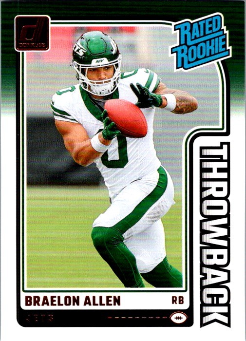 2024 Donruss #38 Braelon Allen Rated Rookies Throwback