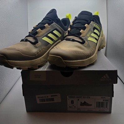 Mens Size 8 - Adidas Terrex Swift R3 GTX Beige Tone Pulse Yellow FZ3275