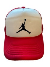 Air Jordan Nike Jumpman Snapback Hat White Red UV