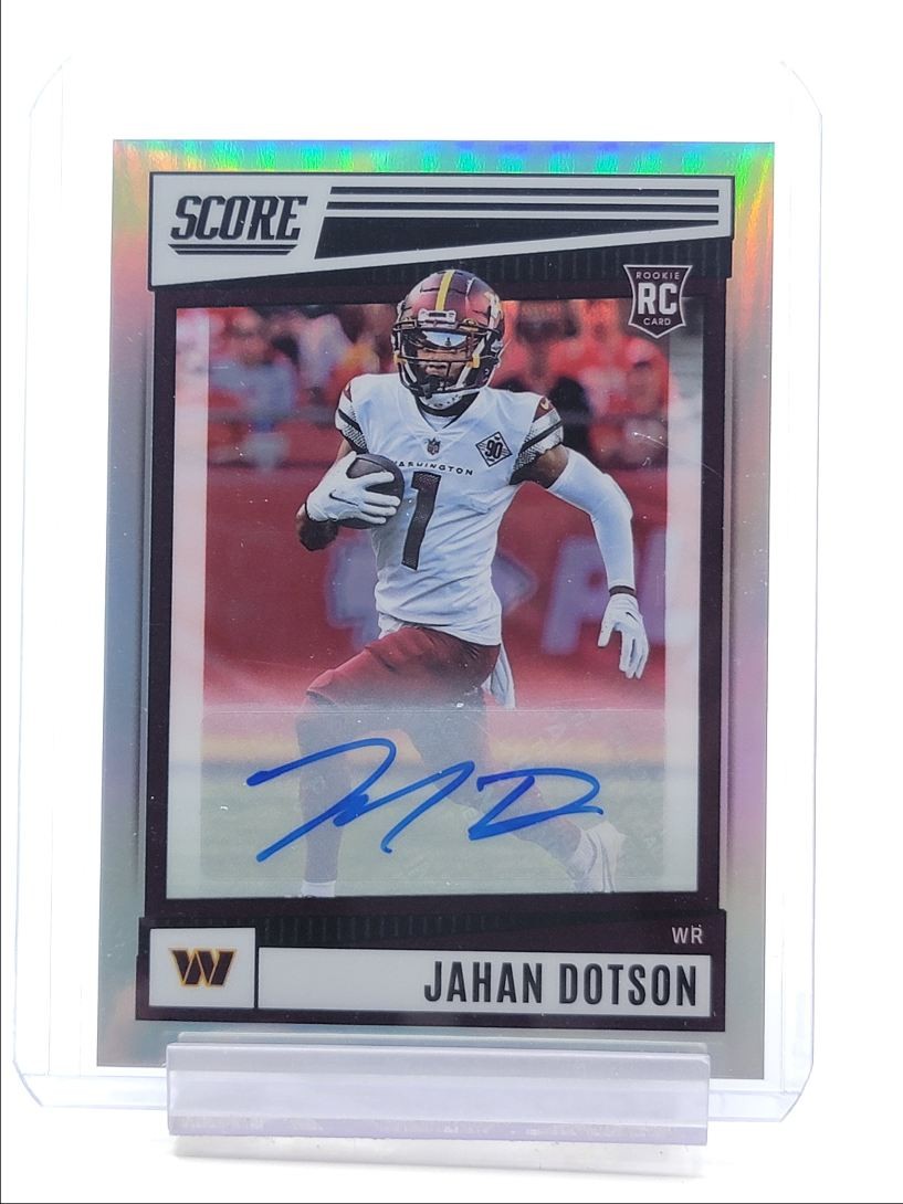 JAHAN DOTSON 2022 CHRONICLES SCORE ROOKIE AUTOGRAPH SILVER RC AUTO /75 Q1787