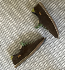 Camper Herren Halbschuhe Wildleder braun-grü...