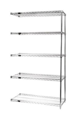 Quantum Storage Systems - AD63-3036C-5 - WIRE 5 SHELF ADD-ON KIT CHROME 63in