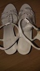 Franco Sarto Suzy White Leather Wedge Sandals Cork Heel Women’s 11M EUC T Strap — photo 8