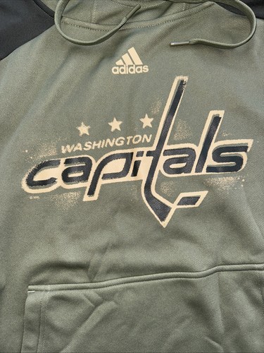NWT Adidas MENS SM NHL Washington Capitals Salute to Service Sweatshirt Hoodie - Picture 2 of 5