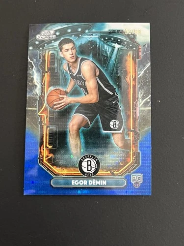 2025-26 Topps Cosmic Chrome Extraterrestrial Talent Blue Moon Egor Demin RC /99