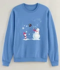 NEW Plus Sz 3X Casual Wear Snowman Penguin Lightweight Sweatshirt MORNING SUN