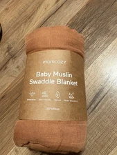 Momcozy Muslin Swaddle Blanket Orange