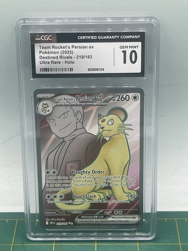 Team Rocket's Persian ex graded CGC 10 for sale on eBay