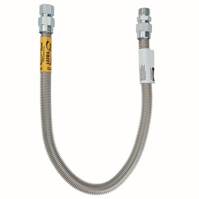 DORMONT 40-4142-18 Gas Connector 3/4'' SS 18'' 1'' OD High BTU Male/Female Thread