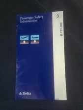 Delta Airlines 767-300 Safety Card