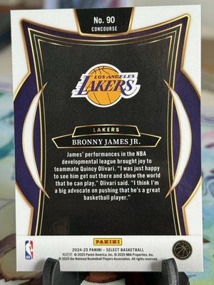 2024-25 Panini Select - Concourse Bronny James Jr. #90 (RC) | eBay