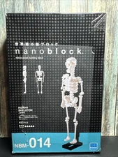 Kawada Nanoblock Human Skeleton (NBM-014) Micro Building Block Kit New Open Box