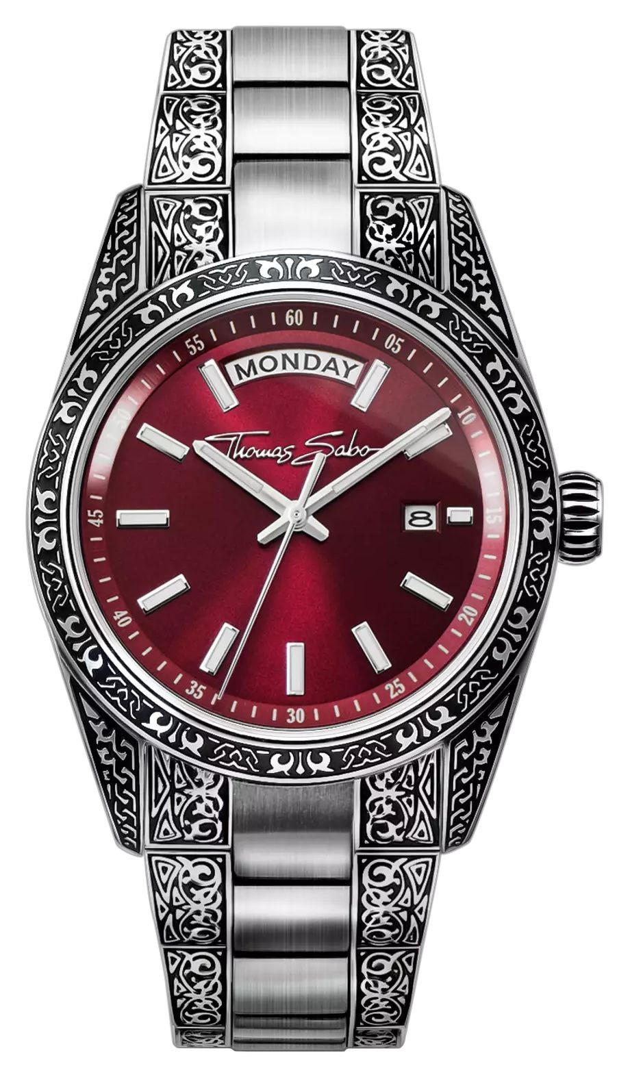 Thomas Sabo Rebel At Heart 'Revive' (36mm) Burgundy Sunburst WA0425-201-201-36