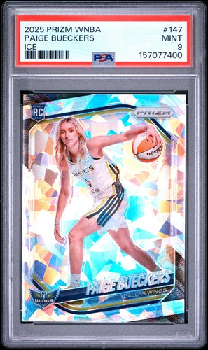 2025 Panini WNBA Prizm 147 Paige Bueckers Ice RC PSA Mint 9