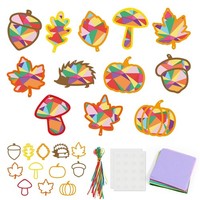 Fensterbilder Kinder Herbst Deko Basteln Aufkleber DIY Set 15 StüCk