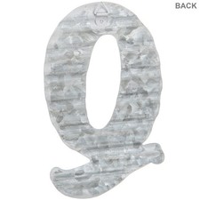 Rustic Corrugated 5" Metal Letter Q Industrial Alphabet Sign Home Decor