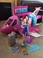 Barbie Dream Plane With Pilot & Extra Doll With Travel Accessories.