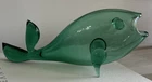 BLENKO 971 S Green Glass FISH Vase MCM Winslow Anderson 11.5”