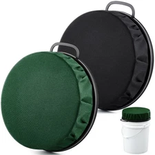 2 Pcs Thickened 5 Gallon Bucket Seat Lid 360 Degree Swivel Bucket Lid with Pa...