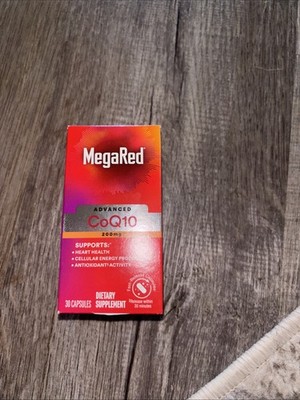 MegaRed Advanced CoQ10 200mg Support Dietary Supplement - Brand New Sealed