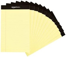Narrow Ruled 5 X 8-Inch Lined Writing Note Pads - 12-Pack 50-She