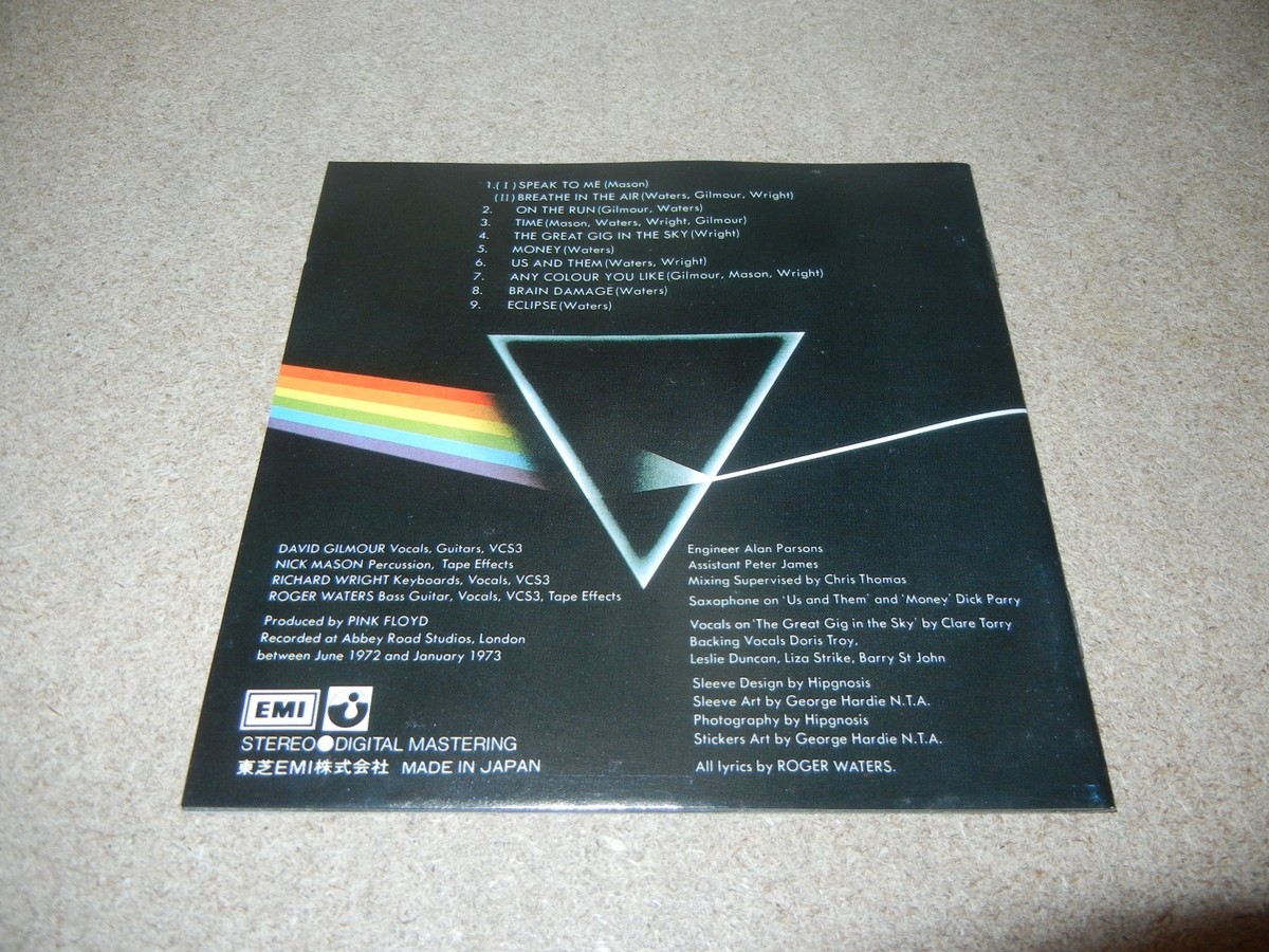 Pink Floyd The Dark Side Of The Moon Japan CD CP35-3017-U 1A1 TO