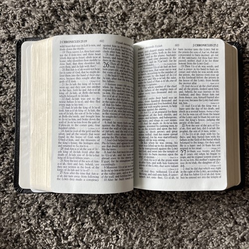 Leather Holy Bible King James Version. Large Print Compact Edition. Holman - Imagen 5 de 7