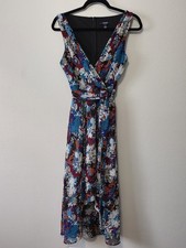 Nature Pattern Chaps High Low Dress Women's Size 6 Multicolor