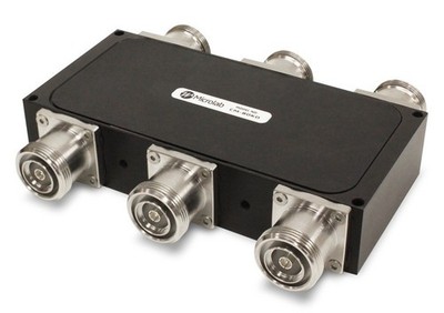 Microlab CM-80KD 617-2700 MHz 3x3-Way Hybrid Combiner, 7/16 DIN Conn, 4.8db