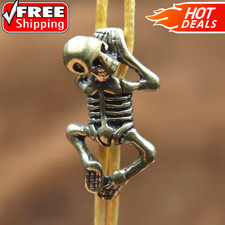 Skull Baby Brass Knife Bead EDC Paracord Lanyard DIY Outdoor Charm Rope Pendant