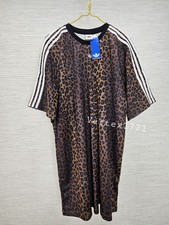 Adidas Leopard Oversized Tee Dress XS S M L XL Nwt 100 Authentic
