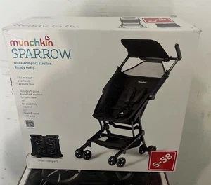 Munchkin Sparrow Travel Baby Stroller Ultra Compact & Lightweight (Black)