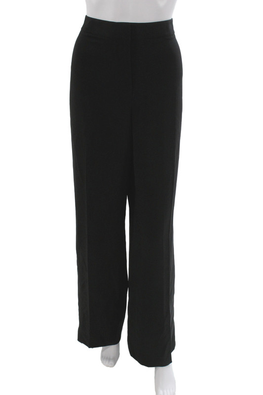 Lafayette 148 New York Women Black Dress Pants Hook Eye Size 14