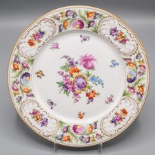 Schumann Empress Dresden Flowers Round Chop Plate Platter 12 1/8" -FREE USA SHIP