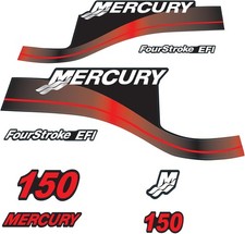 Mercury 150 HP EFI 4 Stroke Outboard  Cowl Decals Set Marine Motor