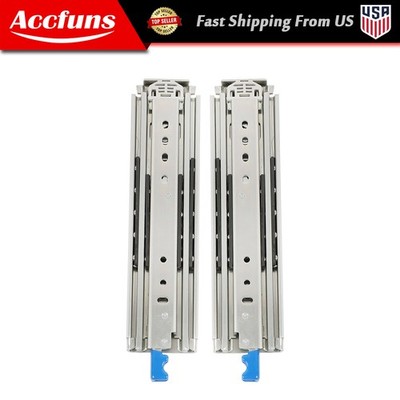 2 Pack Locking Drawer Slides 12 Inch Full Extension & Lock 500 lb Load Capacity