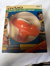 Vintage DYMO Home Label Maker Orange Model 1800 USA 1972 Works