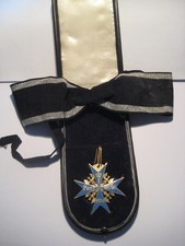 Pour le Merite 938 marker silver clasp 938 marker in black leather case + ribbon