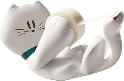 3M Scotch Tischabroller ''Cat'', in Katzenform, bestückt 1 bis 20 Stk SPARE 50%