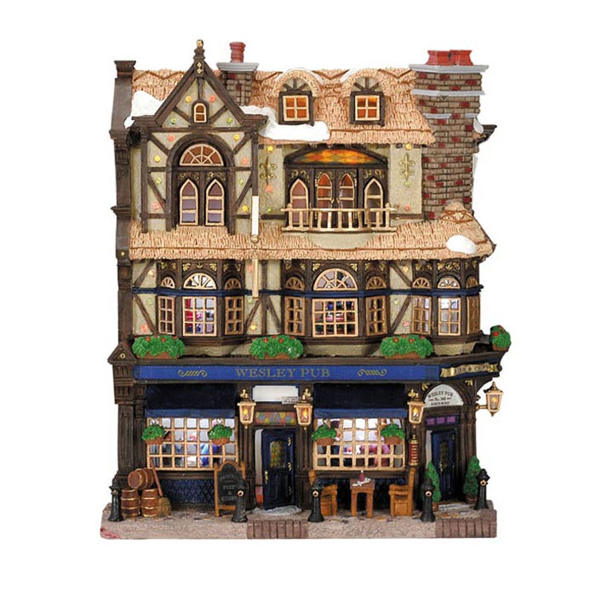 Lemax Christmas Village Figurine - Wesley Pub Scene Model Decoration