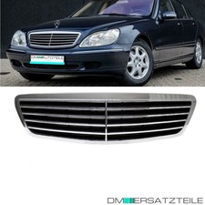 Mercedes W220 S-Klasse K&uuml;hlergrill Frontgrill Chrom Schwarz lackiert Bj 98-02