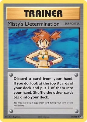 Misty's Determination (80/108) Uncommon NM EVO XY - Evolutions Pokemon TCG