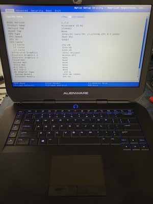 Alienware 15 R2 Intel i7-6700HQ 8GB RAM (No HDD/OS) *AS IS/READ* | C1320