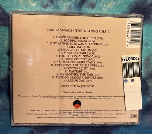 10,000 Maniacs CD The Wishing Chair NOS Still Factory Sealed NATALIE MERCHANT - Foto 2 di 2